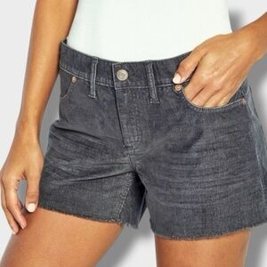 GAP Charcoal Corduroy Frayed Shorts